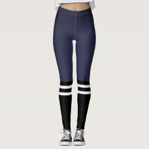 Blauwe Varsity High Socks Leggings