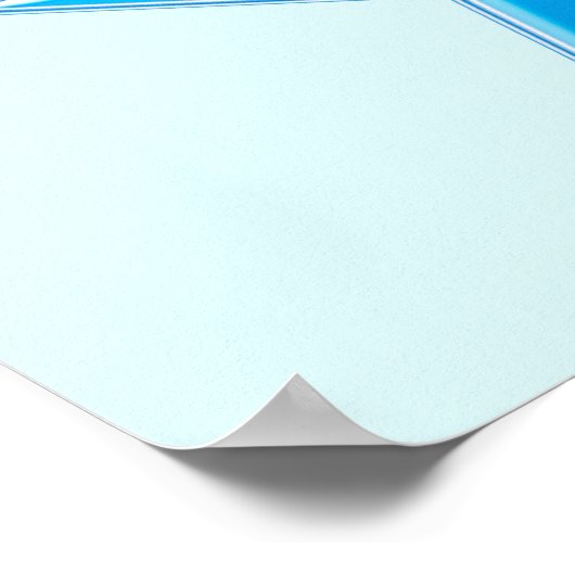 BLAUWE VASTE GEPERSONALISEERD POSTER (Hoek)