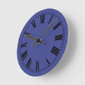 Blauwe, vaste kleur ronde klok (Hoek)