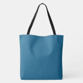 Blauwe, vaste, platte kleur tote bag (Achterkant)