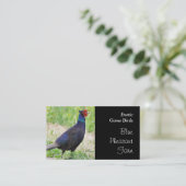 Blauwe vederwild visitekaartje (Staand voorkant)