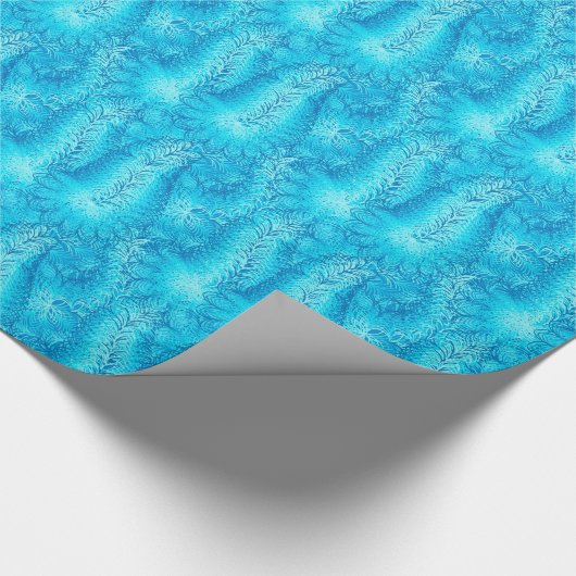 Blauwe veenvarken cadeaupapier (Hoek)