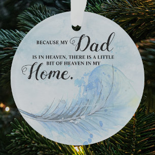Blauwe Veer Hemelse Kerstboom Ornament