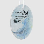 Blauwe Veer | Hemelse Kerstboom Ornament (voorkant)