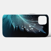 Blauwe veer Hoesje-Mate iPhone Case (Achterkant (horizontaal))