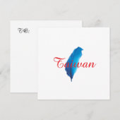 Blauwe Veer Taiwan Kaart Ansichtkaart (Voorkant / Achterkant)