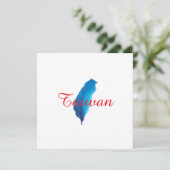 Blauwe Veer Taiwan Kaart Ansichtkaart (Staand voorkant)