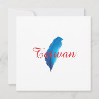 Blauwe Veer Taiwan Kaart Ansichtkaart