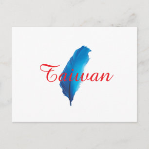Blauwe Veer Taiwan Kaart Ansichtkaart