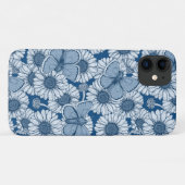 Blauwe veer, wilde bloemen, madijsoorten Case-Mate iPhone case (Achterkant (horizontaal))
