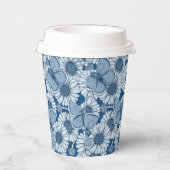 Blauwe veer, wilde bloemen, madijsoorten papieren bekers (Rechts)