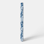 Blauwe veer, wilde bloemen, madijsoorten samsung galaxy hoesje (Linkerkant)