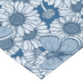 Blauwe veer, wilde bloemen, madijsoorten tafelkleed (Gekanteld)