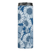 Blauwe veer, wilde bloemen, madijsoorten thermosbeker (Achterkant)