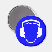 Blauwe veiligheid gehoorbescherming magneet (Voorkant / Achterkant)