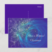 BLAUWE VEILIGHEIDSLICHTINGEN FEESTDAGENKAART (Voorkant / Achterkant)