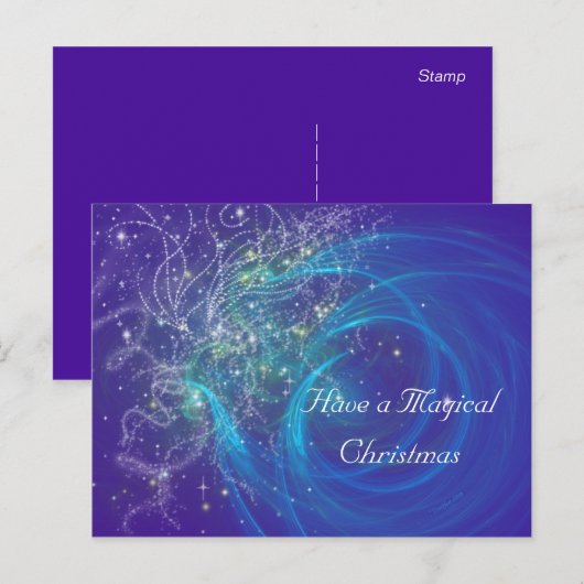 BLAUWE VEILIGHEIDSLICHTINGEN FEESTDAGENKAART (Voorkant / Achterkant)