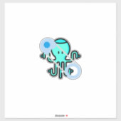 blauwe veiligheidspeld sticker (Vel)