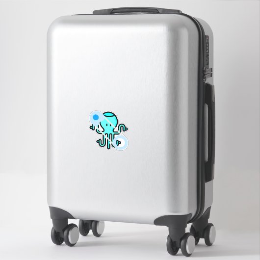 blauwe veiligheidspeld sticker (Koffer)