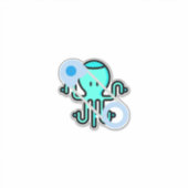 blauwe veiligheidspeld sticker (Voorkant)