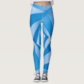 Blauwe Vellen Leggings (Voorkant)