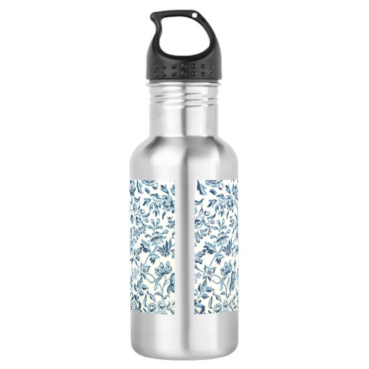 Blauwe ventilator 18 oz. Roestvrij staal Waterfles (Achterkant)