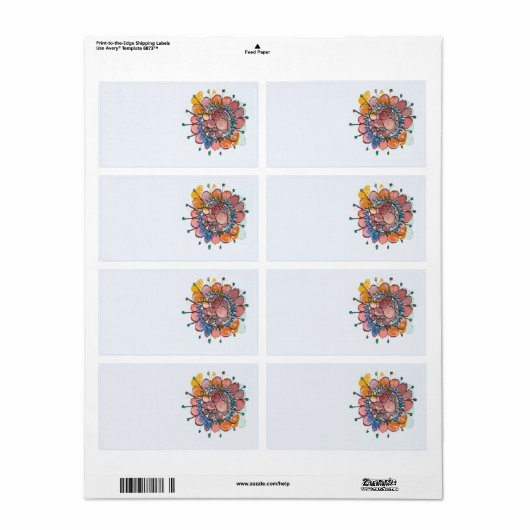 Blauwe ventilator 2 etiket (Full Sheet)
