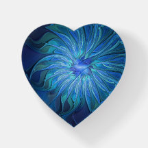 Blauwe ventilator, Abstract fractaal kunsthart
