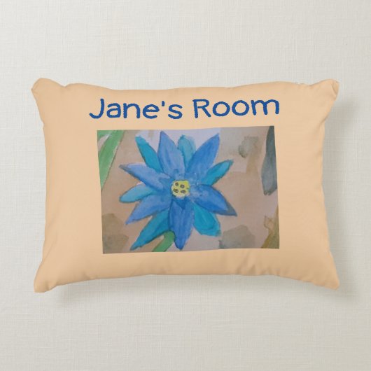 Blauwe ventilator accent kussen (Voorkant)