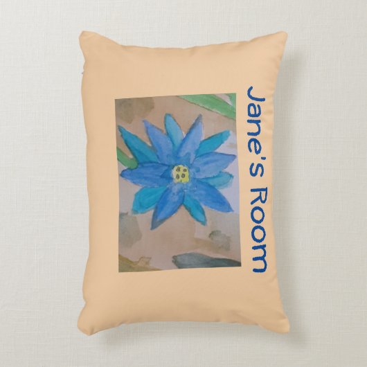 Blauwe ventilator accent kussen (Voorkant(Verticaal))