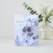 Blauwe ventilator briefkaart (Staand voorkant)