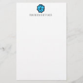 Blauwe ventilator briefpapier (Voorkant)