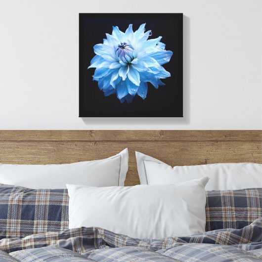 Blauwe ventilator canvas afdruk (Insitu (Slaapkamer))