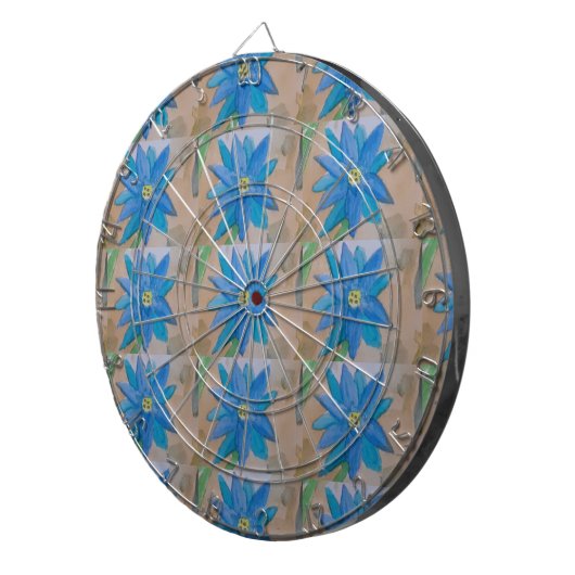 Blauwe ventilator dartbord (Voorkant Rechts)