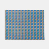 Blauwe ventilator deurmat (Voorkant)