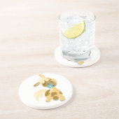 Blauwe ventilator en Cartoon Pony Onderzetter (Zijkant)