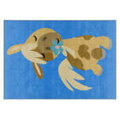 Blauwe ventilator en Pony van de Cartoon Snijplank (Voorkant)