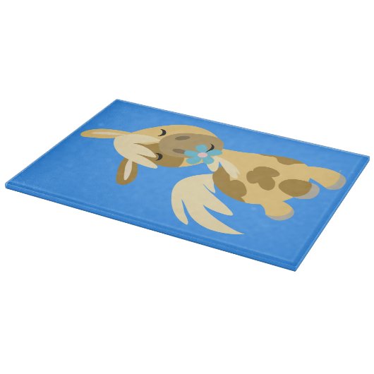 Blauwe ventilator en Pony van de Cartoon Snijplank (Hoek)