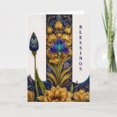 blauwe ventilator gefeliciteerd kaart (Voorkant)