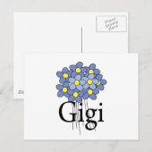 blauwe ventilator Gigi T-shirt Briefkaart (Voorkant / Achterkant)