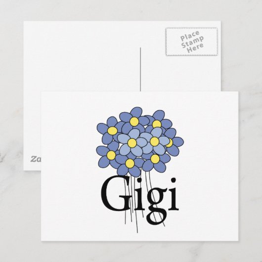  blauwe ventilator Gigi T-shirt Briefkaart (Voorkant / Achterkant)