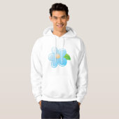 Blauwe ventilator hoodie (Voorkant volledig)