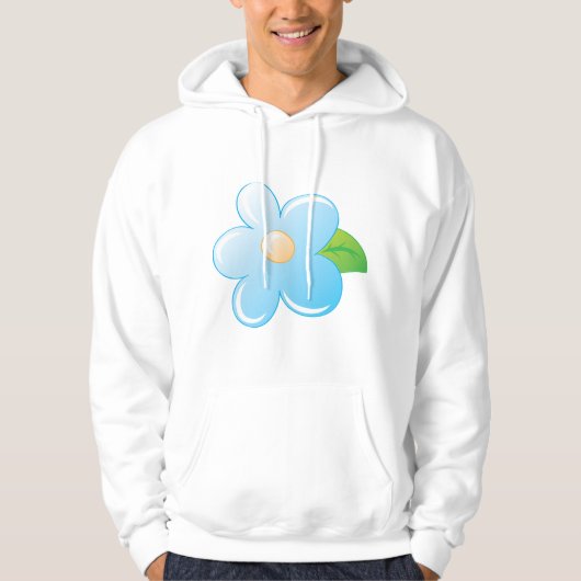 Blauwe ventilator hoodie (Voorkant)