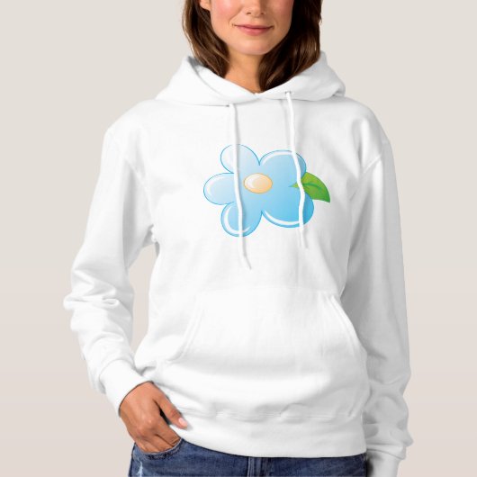 Blauwe ventilator hoodie (Voorkant)