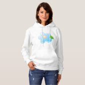 Blauwe ventilator hoodie (Voorkant volledig)