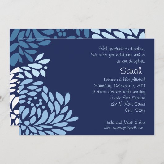 Blauwe ventilator kaart (Voorkant / Achterkant)