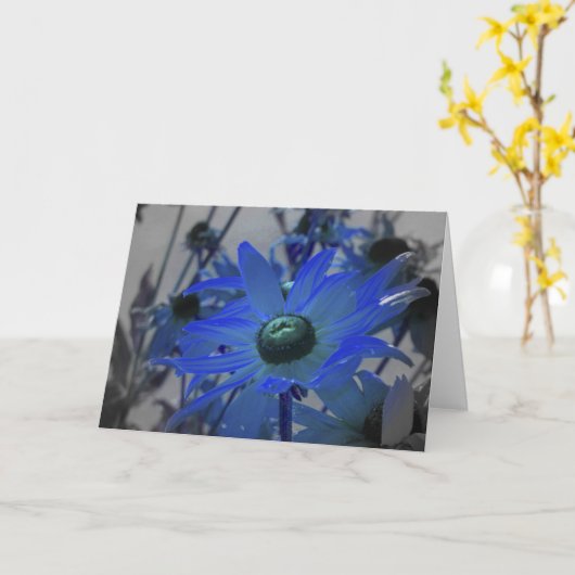 Blauwe ventilator kaart (Gele Bloem)