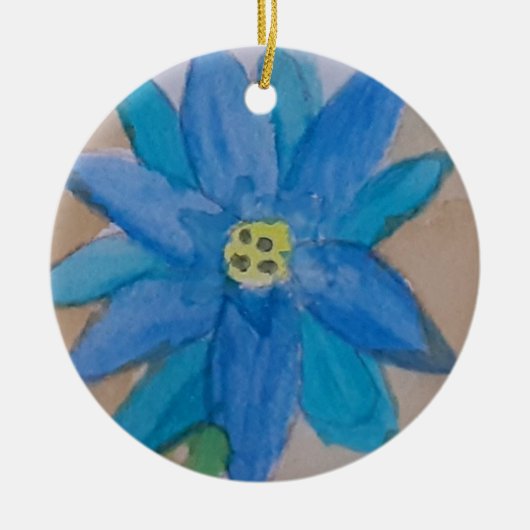 Blauwe ventilator keramisch ornament (Voorkant)