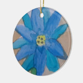 Blauwe ventilator keramisch ornament (Links)