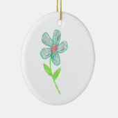 Blauwe ventilator keramisch ornament (Rechts)